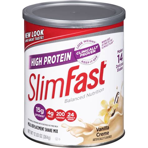 Slim-Fast High Protein Creamy Vanilla Meal Replacement Shake Mix 12.83 ...