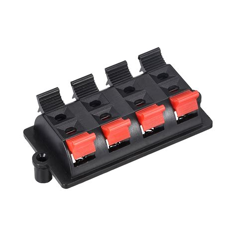 2 Row 8 Way Spring Speaker Terminal Clip Push Release Connector Audio Terminals Strip Block WP8 ...