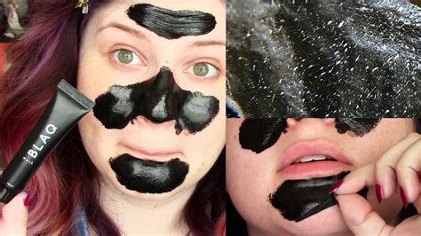 BLAQ BLACKHEAD REMOVING CHARCOAL MASK DEMO & REVIEW - YouTube