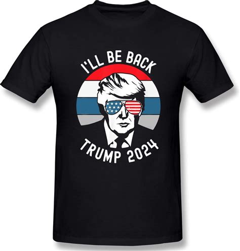 Trump 2024 Shirt Men's Short Sleeve Neck T-Shirt Classic Slim-Fit Top ...