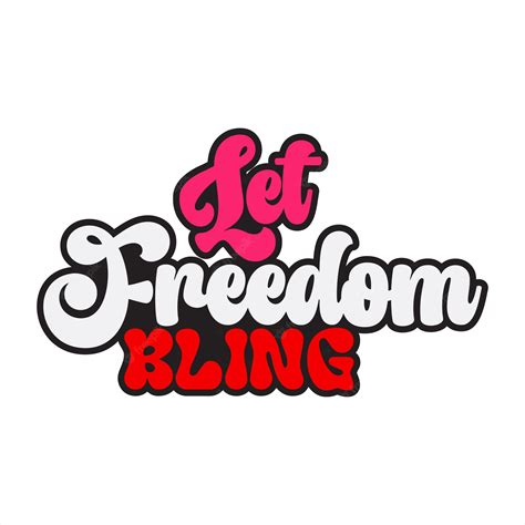 Premium Vector | A red and white logo that says let freedom bling.