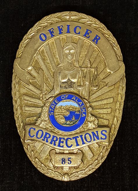 Large 1980s-90s State Of Alaska Corrections Officer Badge #85 by ...