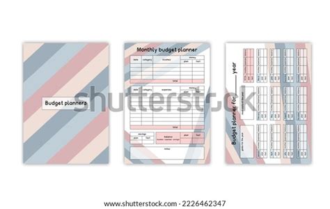 Budget Planner Book Vector Set Templates Stock Vector (Royalty Free ...