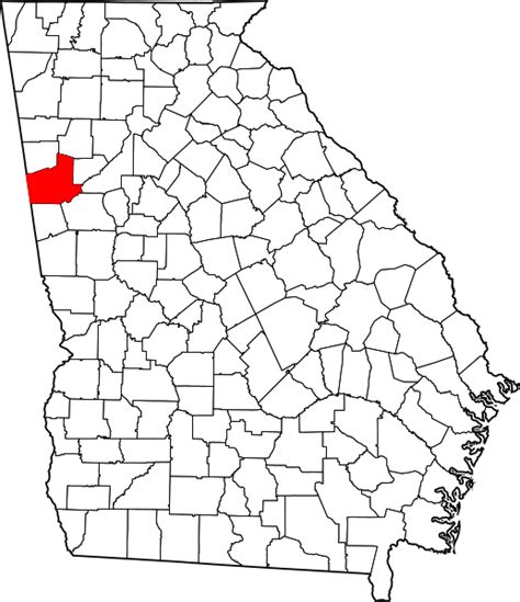 Image: Map of Georgia highlighting Carroll County