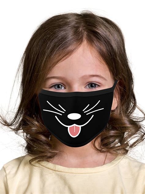 Awkward Styles - Cat Face Mask Kids Reusable Face Masks Washable 100 % ...