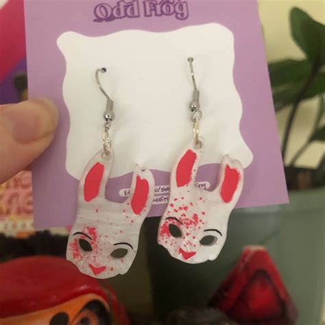 Dead by Daylight Dbd Game Huntress Mask Bloody Horror Gaming Earrings - Etsy