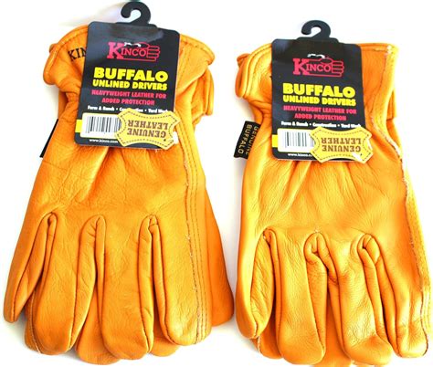 Kinco Buffalo Leather Working Gloves for Men, 2-PACK - Tough & Durable Gloves - Buffalo Skin ...