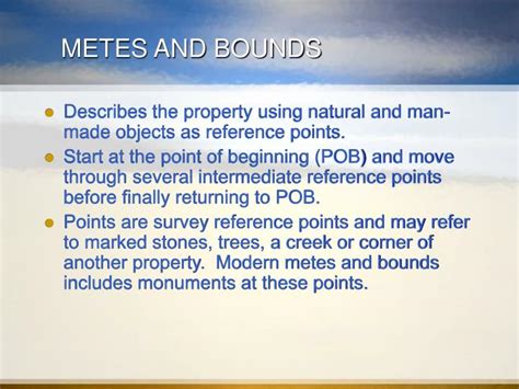 Metes and bounds description example - musicjord