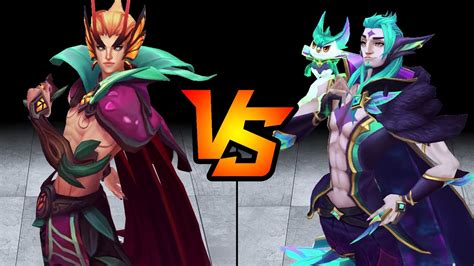 Elderwood Rakan vs Star Guardian Rakan Skin Comparison Spotlight ...