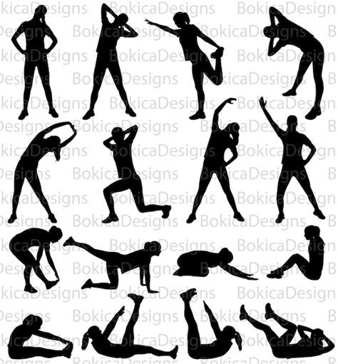 Fitness silhouette Fitness clipart Fitness EPS Fitness SVG | Etsy