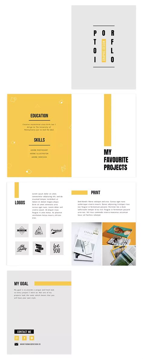 Graphic Design Portfolio Cover Page Examples