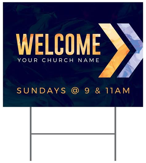 Invited Gold Purple Chevron Yard Sign | Outreach | Church lobby design ...