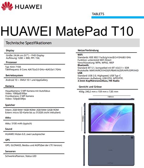 Huawei MatePad T10, T10s specs and renders leaked | NoypiGeeks