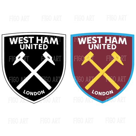 West Ham United Soccer Football Logo Sign Layered Colors Svg - Etsy