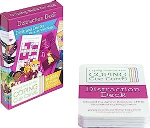 Amazon.co.jp: Coping Skills for Kids, Coping Cue Cards Distraction Deck Card Game, Natural ...