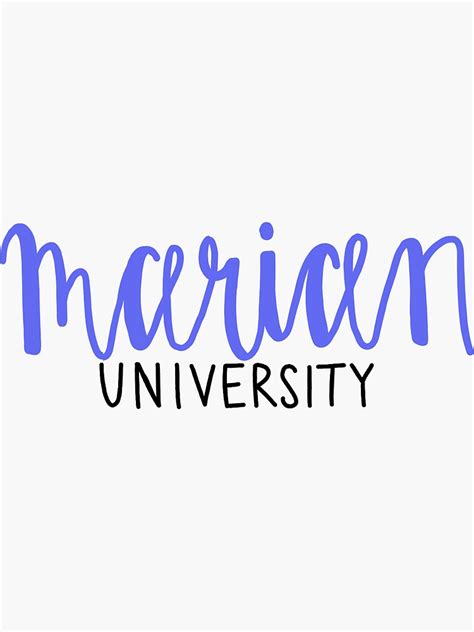 "Marian University" Sticker for Sale by artbyallio | Redbubble