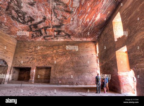 Inside the Urn Tomb, Royal Tombs, Petra, UNESCO World Heritage Site, Jordan, Middle East Stock ...