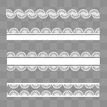 Lace Border Frame PNG Transparent, Set Lace Border Frame White, Border ...