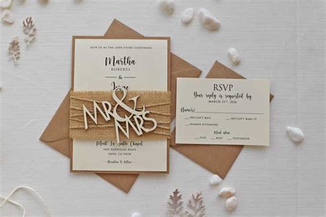 Rustic Wedding Invitations - PaperStudioByC