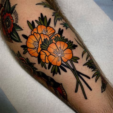 Tattoo Orange Flowers | Tattoos, Feminine tattoos, Girl tattoos