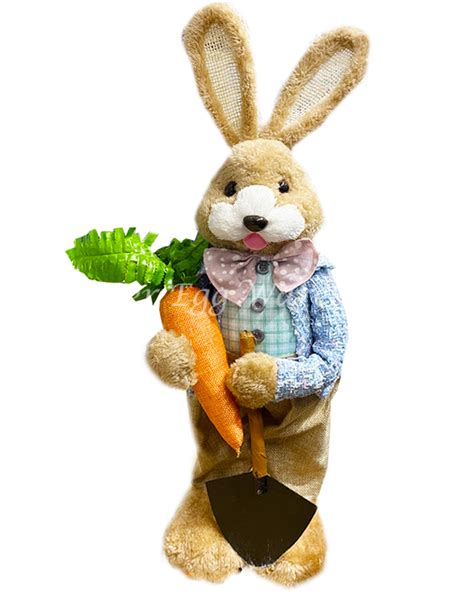 Easter Decoration - Male Bunny with Carrot 57cm - Easter Egg Warehouse