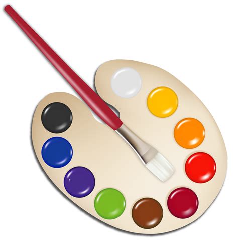 Palette Paintbrush Clip art - Paint Palette Cliparts png download ...