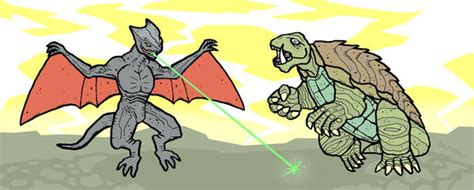 Gyaos VS Gamera by Hartter on DeviantArt