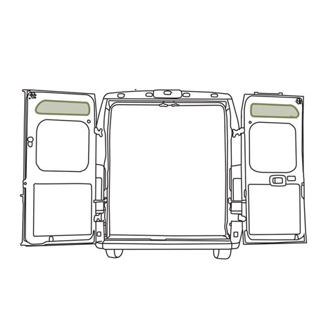 VanEssential | RAM PROMASTER UPPER REAR DOOR STORAGE PANELS (PAIR)