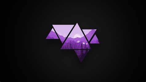 Minimalistic Mountains Black and Purple Version [1920x1080] | Desktop ...