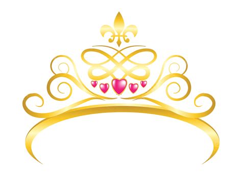 Gold Princess Crown Vector Art PNG, Luxury Gold Princess Crown With Floral Ornament Free Vector ...