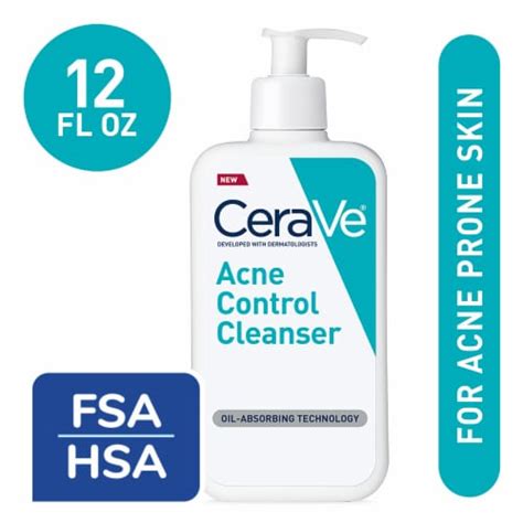 CeraVe Acne Control Cleanser with 2% Salicylic Acid Face Wash, 12 fl oz - Pick ‘n Save