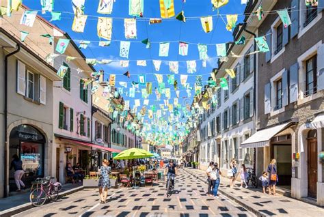 Carouge, Geneva, Switzerland Editorial Photography - Image of evening ...