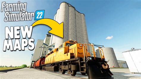 FARMING SIMULATOR 22 - BIG NEW MAPS & LOCATIONS - MAP TRAIN TOUR & GAMEPLAY - YouTube