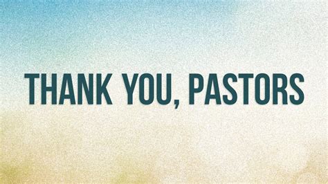 Thank You, Pastors, from CPH - YouTube