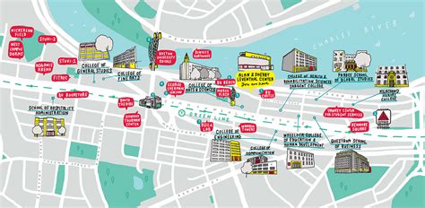 Boston University Campus Map on Behance