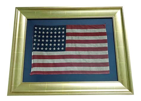 Vintage Original 48 Star Professionally Framed American Flag | Chairish