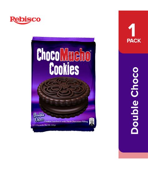 CHOCO MUCHO COOKIE SANDWICH DOUBLE CHOCO 33G X 10PCS