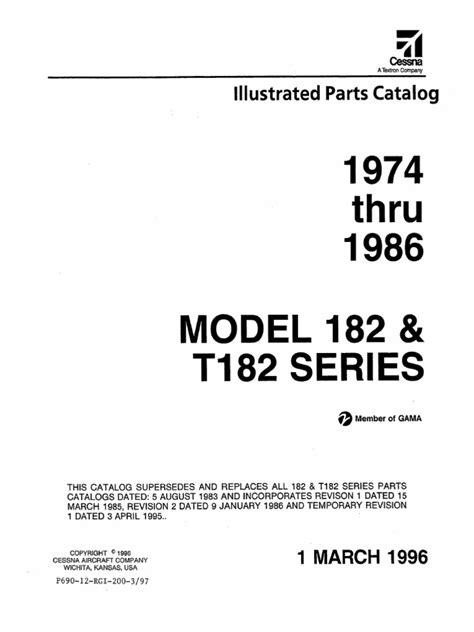 Cessna 182 parts catalog | PDF