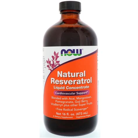 Now Foods, Natural Resveratrol, Liquid Concentrate, 16 fl oz (473 ml) | By iHerb