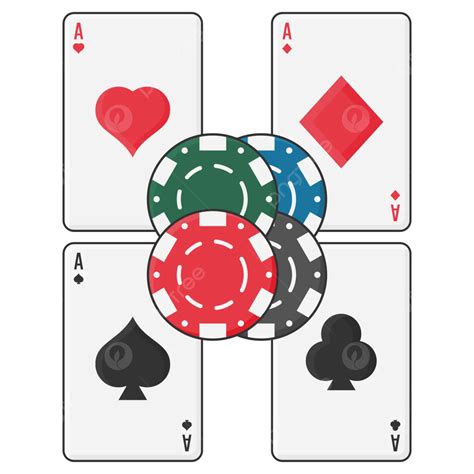 Poker Ace Card Illustration With Chips Vector, Ace Card, Chips, Vector PNG and Vector with ...