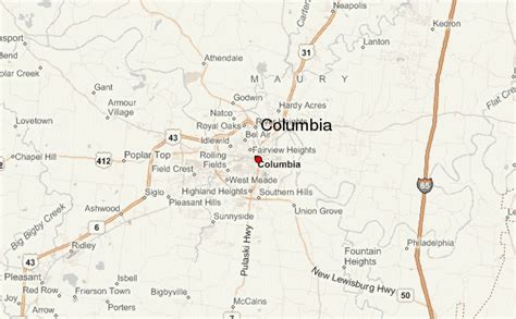 Columbia, Tennessee Location Guide