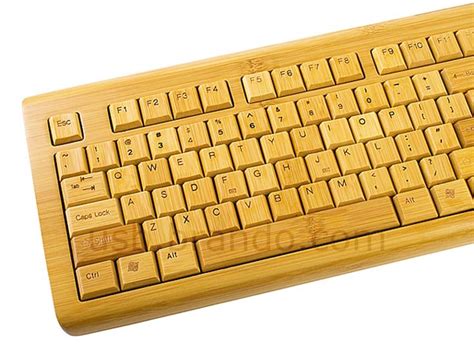 USB Bamboo Computer Keyboard and Mouse | Gadgetsin