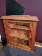 Wooden corner cabinet w/glass door, measures24w x 9d x 24h - Bid-Assets ...