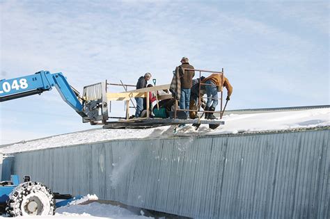 Snow load causes partial roof collapse in Linden