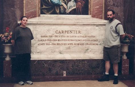 Pete & I at Karen Carpenters grave | Karen carpenter, Karen carpenter funeral, Carpenter