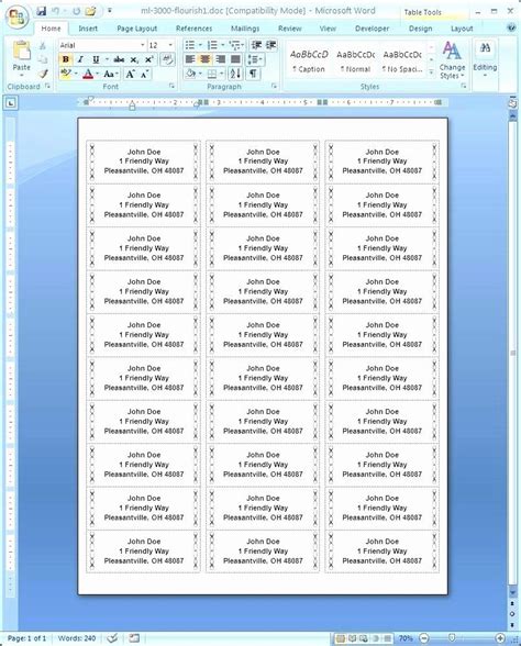 Microsoft word address label template 8160 - cwlkak