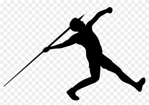 Silhouette Javelin Throw Sport Athlete Spear Man - Arts Of Javelin Throwers, HD Png Download ...