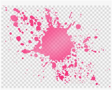 Download Pink Splatter Paint Clipart Watercolor Painting - Black Paint Splash Transparent ...