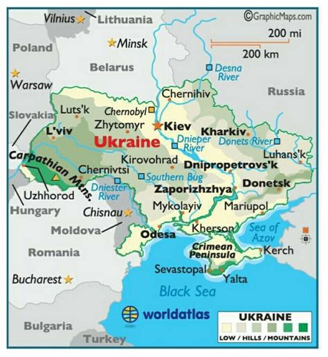 √ Ukraine River Map