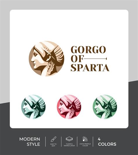 Gorgo of Sparta Vector Logo 21450291 Vector Art at Vecteezy